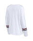 Фото #3 товара Women's White Texas A&M Aggies Retro Power Striped Long Sleeve T-shirt