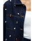 ფოტო #3 პროდუქტის Women's Seashell Designed Jean Jacket