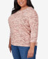 Фото #2 товара Plus Size Scottsdale Space Dye Beaded Neck Top