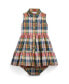 ფოტო #1 პროდუქტის Baby Girls Plaid Cotton Madras Shirtdress