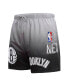 Фото #3 товара Men's Black, Gray Brooklyn Nets Ombre Mesh Shorts