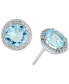 ფოტო #3 პროდუქტის Crystal Halo Stud Earrings