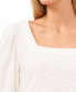 Фото #3 товара Women's Short Puff Sleeve Square Neck Knit Top