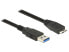 Фото #2 товара Delock 85072 - 1 m - USB A - Micro-USB B - USB 3.2 Gen 1 (3.1 Gen 1) - Male/Male - Black