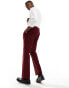 Фото #2 товара Shelby and Sons tailored trouser in cord in deep red co-ord