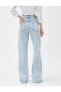 Фото #4 товара Yüksek Bel Kot Pantolon Yırtık Düz Paça - Nora Jeans