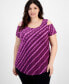 ფოტო #1 პროდუქტის Plus Size Dissipating Etch Cold-Shoulder Top, Created for Macy's