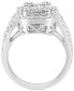 ფოტო #3 პროდუქტის EFFY® Diamond Emerald Shaped Halo Cluster Engagement Ring (1-7/8 ct. t.w.) in 14k White Gold