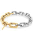 Two-Tone Stainless Steel Logo Link Bracelet