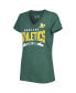 Фото #3 товара Women's Green Oakland Athletics Dream Team V-Neck T-shirt