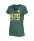 Women's Green Oakland Athletics Dream Team V-Neck T-shirt