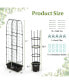 2 Pack Garden Planters with Trellis Cucumber Trellis Tomato Cage-Black