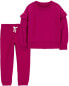 Toddler 2-Piece Fleece Crew Neck Sweatshirt & Joggers Set 3T