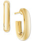 ფოტო #6 პროდუქტის Convertible Polished Drop Circle Hoop Earrings in 10k Gold