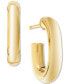 Convertible Polished Drop Circle Hoop Earrings in 10k Gold