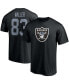 Фото #1 товара Men's Darren Waller Black Las Vegas Raiders Player Icon Name and Number T-shirt