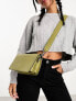 Фото #1 товара ASOS DESIGN leather multi compartment crossbody bag in light green