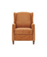 Wingback Fabric Push Back Recliner with Rivet Detailing