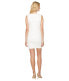 Фото #4 товара Jessica Simpson 169668 Womens Sleeveless Front Drape Shift Dress Ivory Size 6