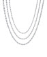 Фото #4 товара Triple Strand Diamond Cut Chain Necklace