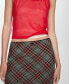 ფოტო #4 პროდუქტის Women's Lace Finish Check Skirt