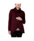 Фото #1 товара Maternity Ripe Cowl Neck Nursing Knit Sweater Maroon