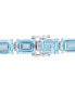 ფოტო #4 პროდუქტის Blue Topaz (59-3/4 ct.t.w.) Tennis Bracelet in Sterling Silver