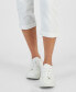 Фото #4 товара Petite Curvy-Fit Mid Rise Cuffed Capri Jeans, Created for Macy's
