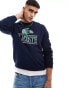 Фото #1 товара Lacoste unisex branded sweatshirt in navy