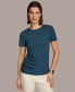 Фото #1 товара Women's Short Sleeve Ruched-Side Top