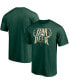 ფოტო #1 პროდუქტის Men's Hunter Green Milwaukee Bucks Post Up Hometown Collection T-shirt