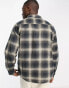 Brave Soul cotton check shirt in ecru & blue