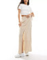 ASOS DESIGN cargo maxi skirt in cream