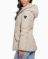 ფოტო #2 პროდუქტის Women's Bibbed Shawl-Collar Hooded Puffer Coat