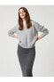 Фото #3 товара Свитер Koton Oversize Hooded Buttoned Neck