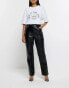 Фото #3 товара River Island straight leg trouser in black