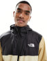 The North Face Cyclone hooded logo jacket beige and black