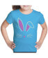 Футболка для девочек с изображением зайчьих ушей LA Pop Art Girls Word Bunny Ears Голубой, XSmall - фото #1