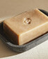 Stone grey resin bathroom soap dish