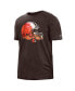 Фото #3 товара Men's Brown Cleveland Browns 2022 Sideline Ink Dye T-shirt
