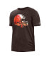 Men's Brown Cleveland Browns 2022 Sideline Ink Dye T-shirt Коричневый, S - фото #3