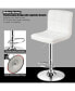 Фото #11 товара Set of 2 Bar Stools PU Leather Adjustable Barstool Swivel