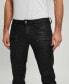 Фото #3 товара Men's Coated Denim Slim Tapered Zip Jeans