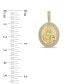Фото #2 товара Macy's men's Diamond Framed Christ Medallion Pendant (1/3 ct. t.w.) in 10k Gold