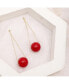 ფოტო #2 პროდუქტის Women's Ball Drop Earrings