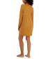 ფოტო #3 პროდუქტის Women's Notched-Collar Long-Sleeve Sleepshirt, Created for Macy's