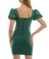 ფოტო #2 პროდუქტის Juniors' Puff-Sleeve Bodycon Dress