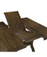 Фото #4 товара Transitional Brown Finish Dining Table With Lower Display Shelf And Extension Leaf Mindy