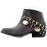 Фото #4 товара Circle G by Corral Studded Round Toe Cowboy Booties Womens Black Casual Boots Q5