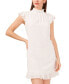 ფოტო #3 პროდუქტის Women's Mock Neck Flutter-Sleeve Clip-Dot Dress